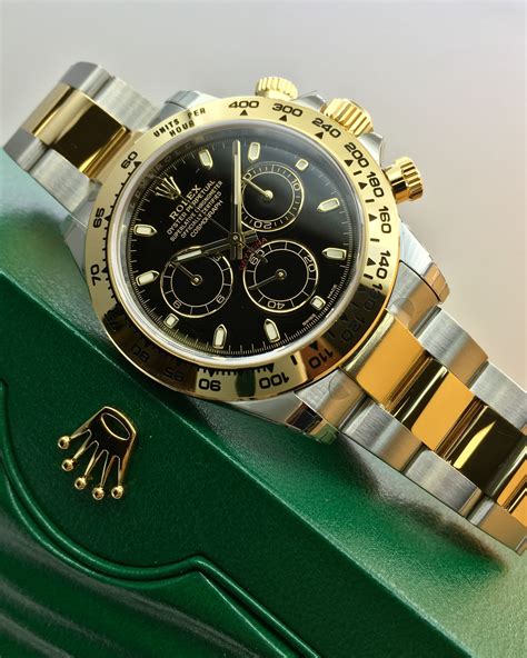 Rolex Daytona Stainless Steel Yellow Gold Black Dial 116503